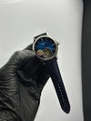 Patek Philippe Leather Strap Classy Watches Blue Strap Blue Pendulum Dial Silver Bezel – men’s watch