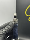 Patek Philippe Leather Strap Classy Watches Blue Strap Blue Pendulum Dial Silver Bezel – men’s watch