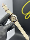 Patek Philippe Leather Strap Classy Watches Brown Strap White Pendulum Dial Rosegold Bezel Rectangular Chronographs – men’s watch