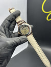 Patek Philippe Leather Strap Classy Watches Brown Strap White Pendulum Textured Dial Rosegold Bezel – men’s watch