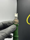 Patek Philippe Leather Strap Classy Watches Green Strap Green Flyback Dial Silver Bezel – men’s watch