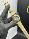 Patek Philippe Leather Strap Classy Watches Olive Green Strap Green Pendulum Skeleton Dial Gold Bezel – men’s watch