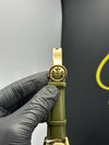 Patek Philippe Leather Strap Classy Watches Olive Green Strap Green Pendulum Skeleton Dial Gold Bezel – men’s watch