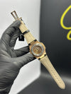 Patek Philippe Nautilus 41mm Leather Strap Black Strap Red Dial Rosegold Bezel – men’s watch