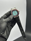 Patek Philippe Nautilus 41mm Leather Strap Rubi Stone Black Strap Tiffany Dial – men’s watch