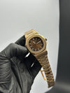 Patek Philippe Nautilus 41mm Stainless Steel Rosegold Bracelet Brown Dial – men’s watch