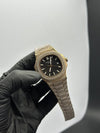 Patek Philippe Nautilus 41mm Stainless Steel Rosegold Bracelet Fully Stoned Black Dial Stoned Bezel – men’s watch