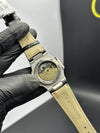 Patek Philippe Nautilus Annual Calendar 41mm Leather Strap Black Strap Grey Dial Silver Bezel – men’s watch