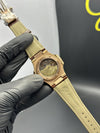 Patek Philippe Nautilus Annual Calendar 41mm Leather Strap Brown Strap Grey Dial Rosegold Bezel – men’s watch