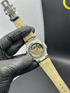 Patek Philippe Nautilus Annual Calendar 41mm Leather Strap Green Strap Green Dial Silver Bezel – men’s watch