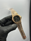 Patek Philippe Nautilus Annual Calendar 41mm Stainless Steel Rosegold Bracelet Green Dial – men’s watch