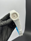 Patek Philippe Nautilus Ceramic Quartz 41mm Ceramic White Bracelet White Rosegold Dial – men’s watch