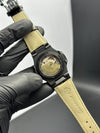 Patek Philippe Nautilus Moonphase 41mm Leather Strap Black Strap Black Dial Black Bezel – men’s watch