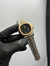Patek Philippe Nautilus Nautilus Annual Calendar 41mm Stainless Steel Silver - Rosegold 2 Tone Bracelet Green Dial – men’s watch