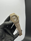 Patek Philippe Nautilus Nautilus Chronograph 41mm Stainless Steel Rosegold Bracelet Fully Toned Rosegold Stoned Dial Stoned Bezel – men’s watch