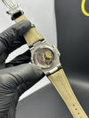 Patek Philippe Nautilus Power Reserve 41mm Leather Strap Black Strap Black Dial Silver Bezel – men’s watch
