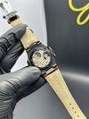 Patek Philippe Nautilus Power Reserve 41mm Leather Strap Brown Strap Brown Dial Black Bezel – men’s watch