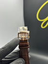 Patek Philippe Nautilus Power Reserve 41mm Leather Strap Brown Strap Brown Dial Silver Rosegold 2 Tone Bezel – men’s watch
