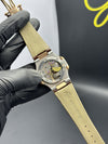 Patek Philippe Nautilus Power Reserve 41mm Leather Strap Brown Strap White Dial Rosegold Bezel – men’s watch