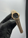 Patek Philippe Nautilus Power Reserve 41mm Stainless Steel Rosegold Bracelet Black Dial – men’s watch