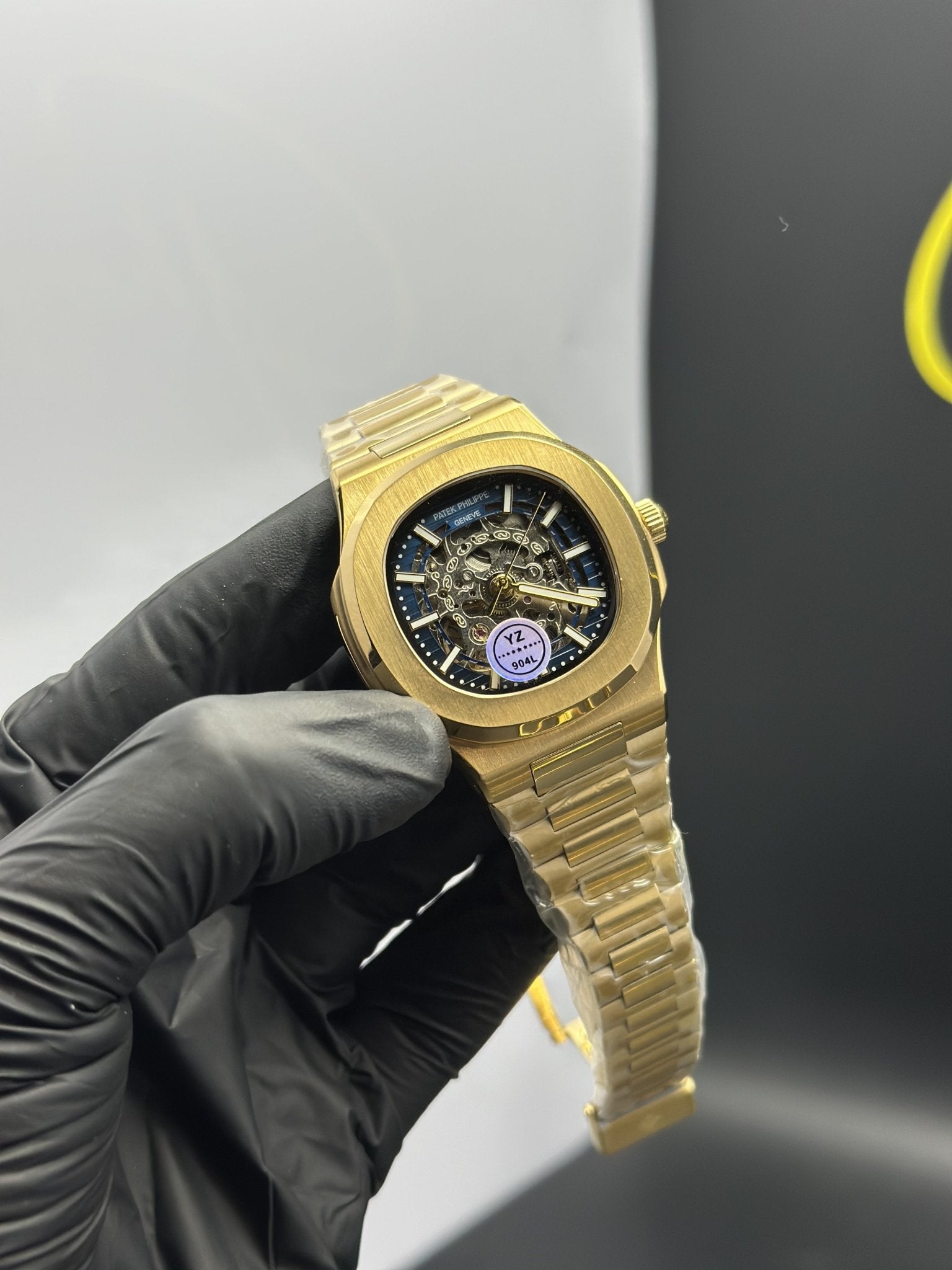 Patek Philippe Nautilus Skeleton 41mm Stainless Steel Gold Bracelet Blue Dial – men’s watch