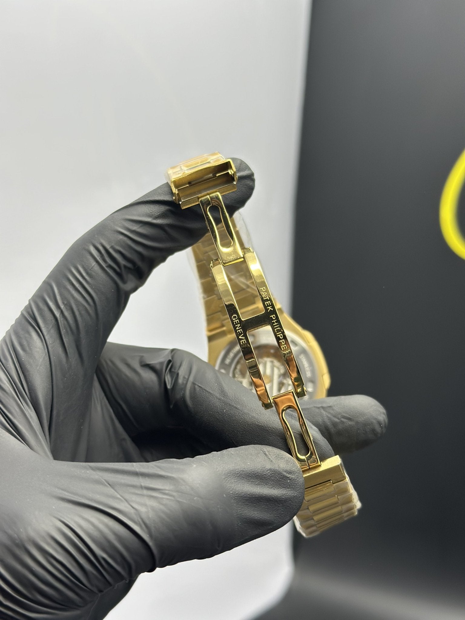 Patek Philippe Nautilus Skeleton 41mm Stainless Steel Gold Bracelet White Dial – men’s watch