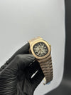 Patek Philippe Nautilus Skeleton 41mm Stainless Steel Rosegold Bracelet Black Dial – men’s watch