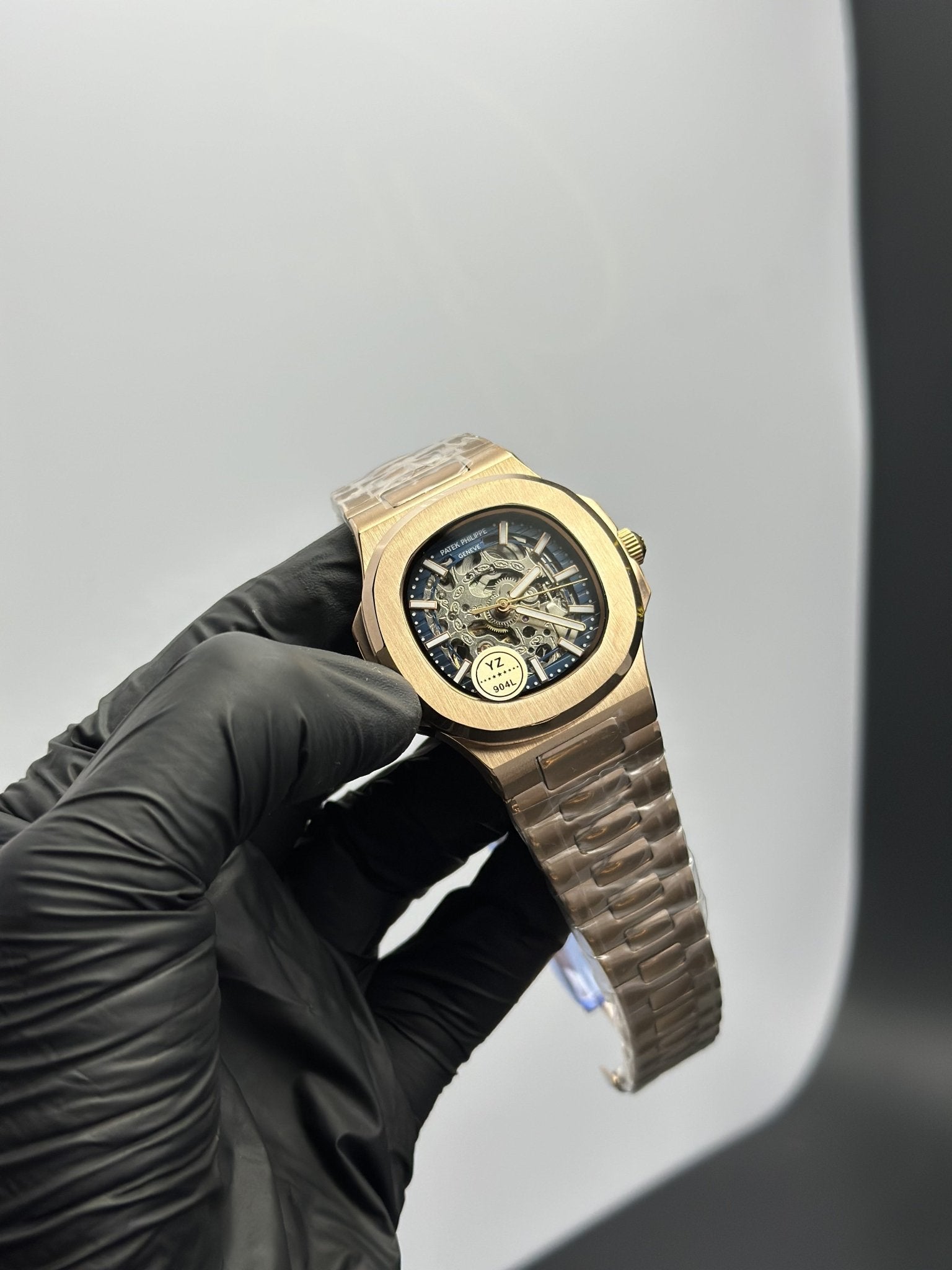 Patek Philippe Nautilus Skeleton 41mm Stainless Steel Rosegold Bracelet Blue Dial – men’s watch