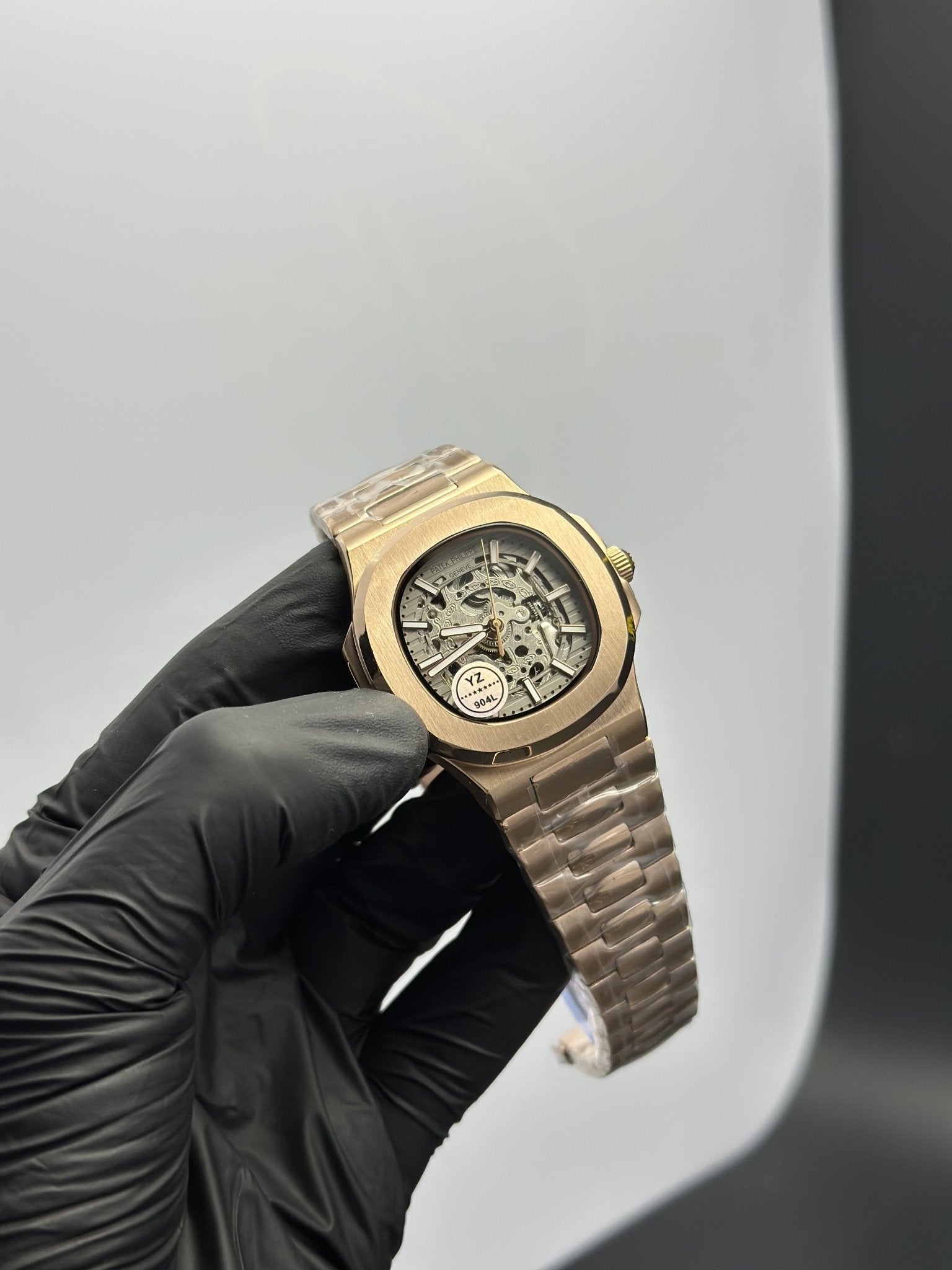 Patek Philippe Nautilus Skeleton 41mm Stainless Steel Rosegold Bracelet Grey Dial – men’s watch