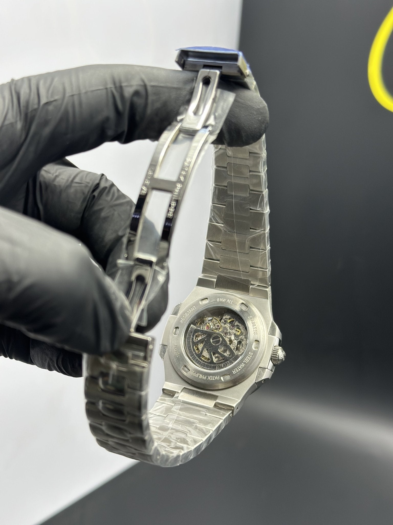 Patek Philippe Nautilus Skeleton 41mm Stainless Steel Silver Bracelet Blue Dial – men’s watch