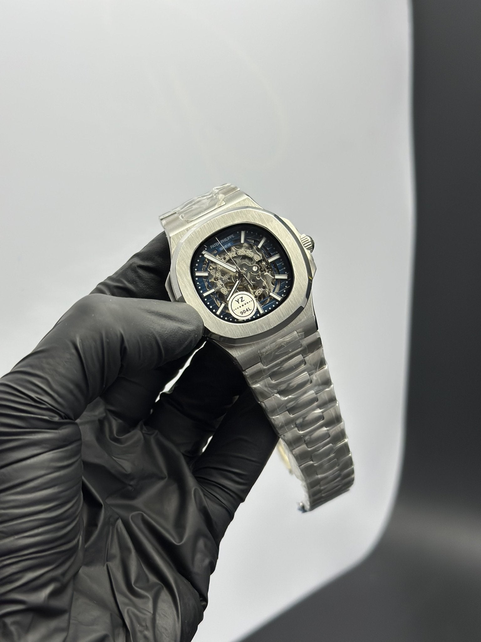 Patek Philippe Nautilus Skeleton 41mm Stainless Steel Silver Bracelet Blue Dial – men’s watch