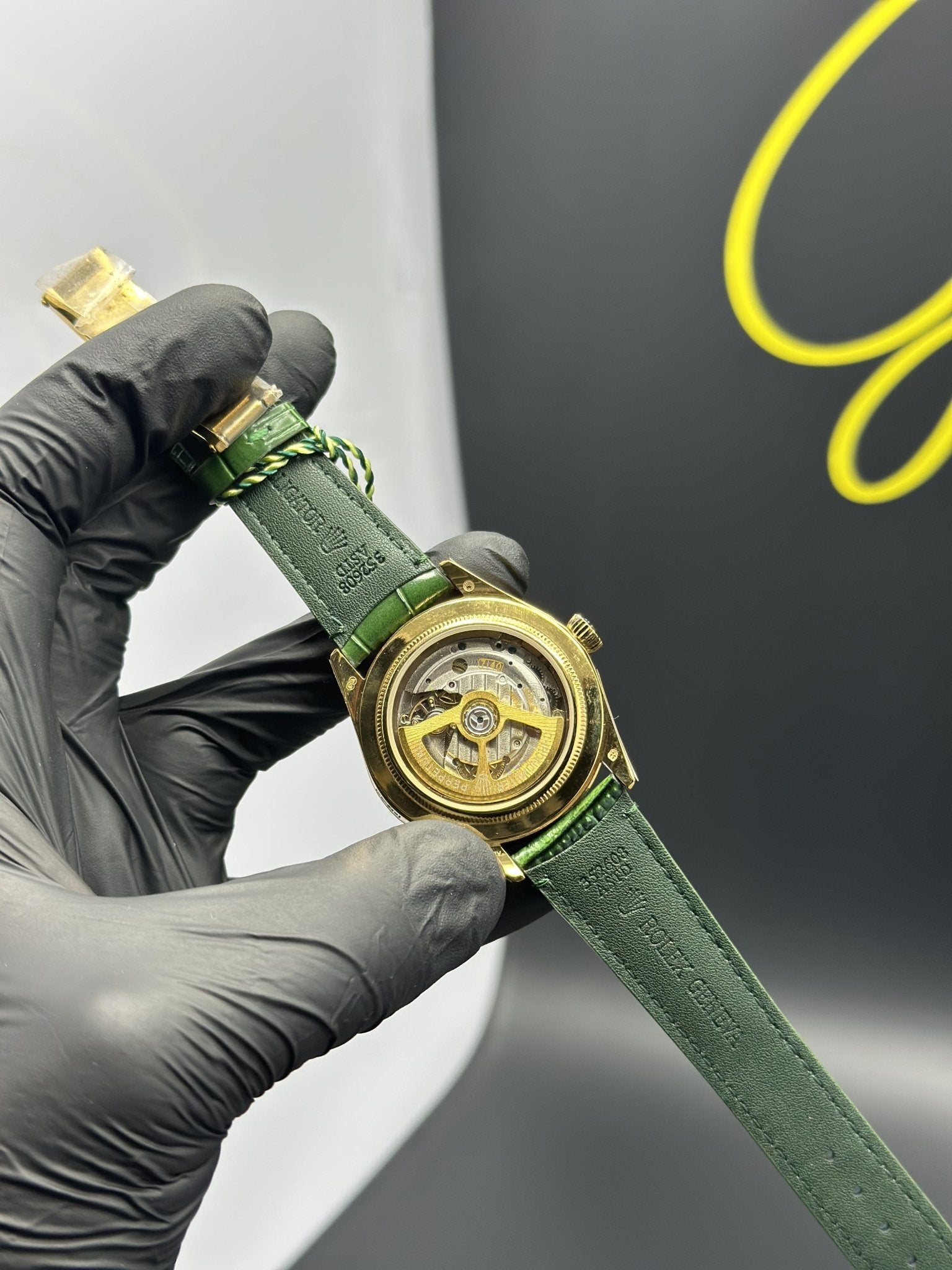 Rolex 1908 Model 39mm Leather Strap Green Dial – men’s watch