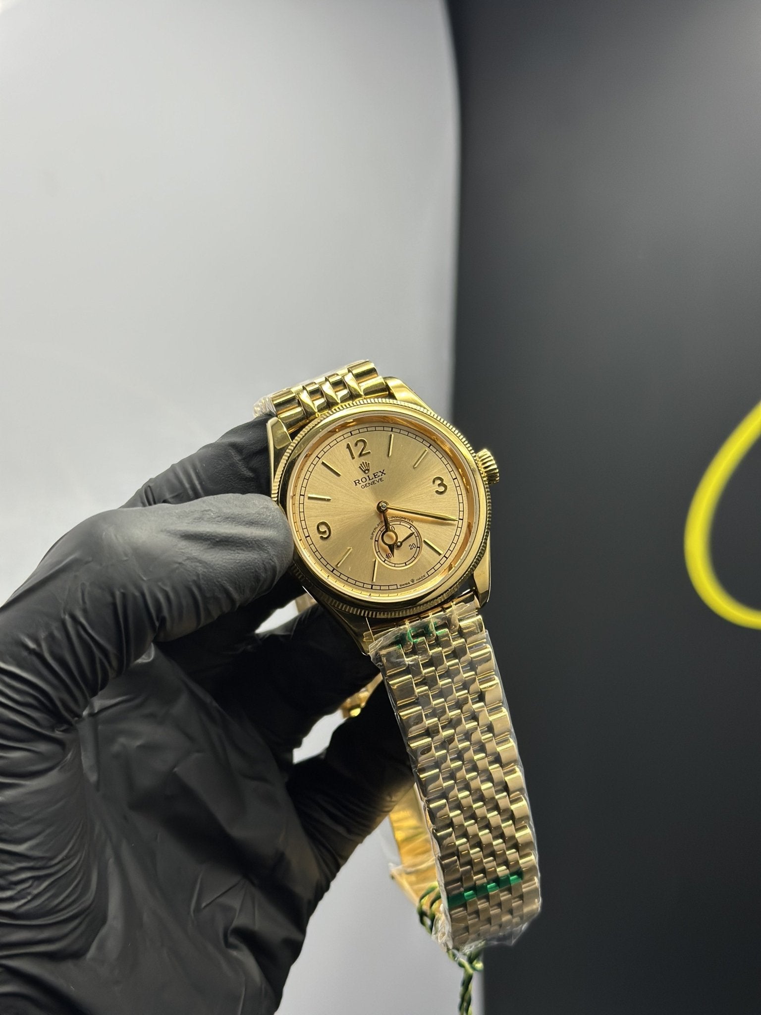 Rolex 1908 Model 39mm Stainless Steel Gold Settimo Bracelet Gold Dial – men’s watch