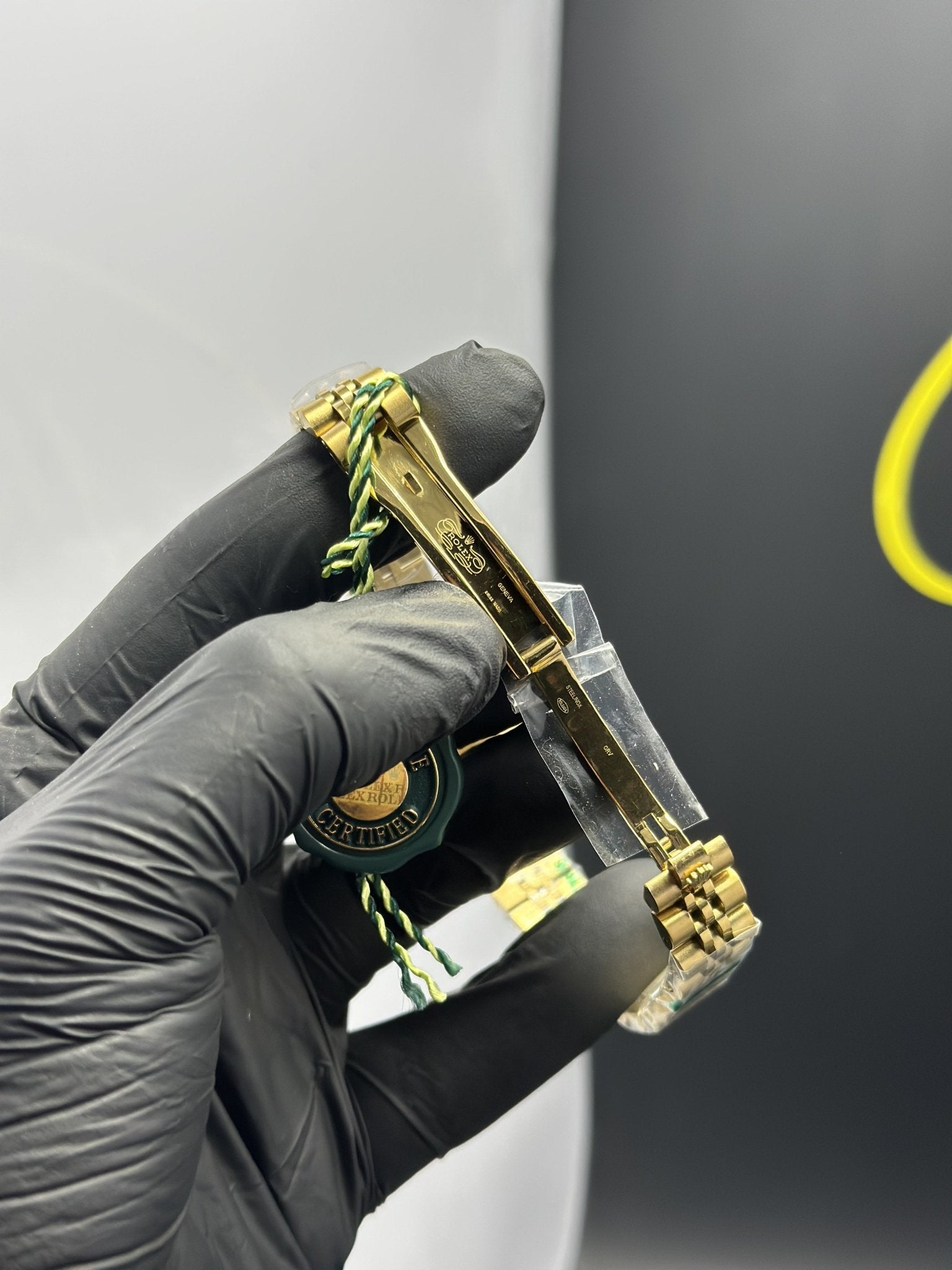 Rolex Datejust 28mm Stainless Steel Gold Jubilee Bracelet Grey Stone Figures Dial – men’s watch