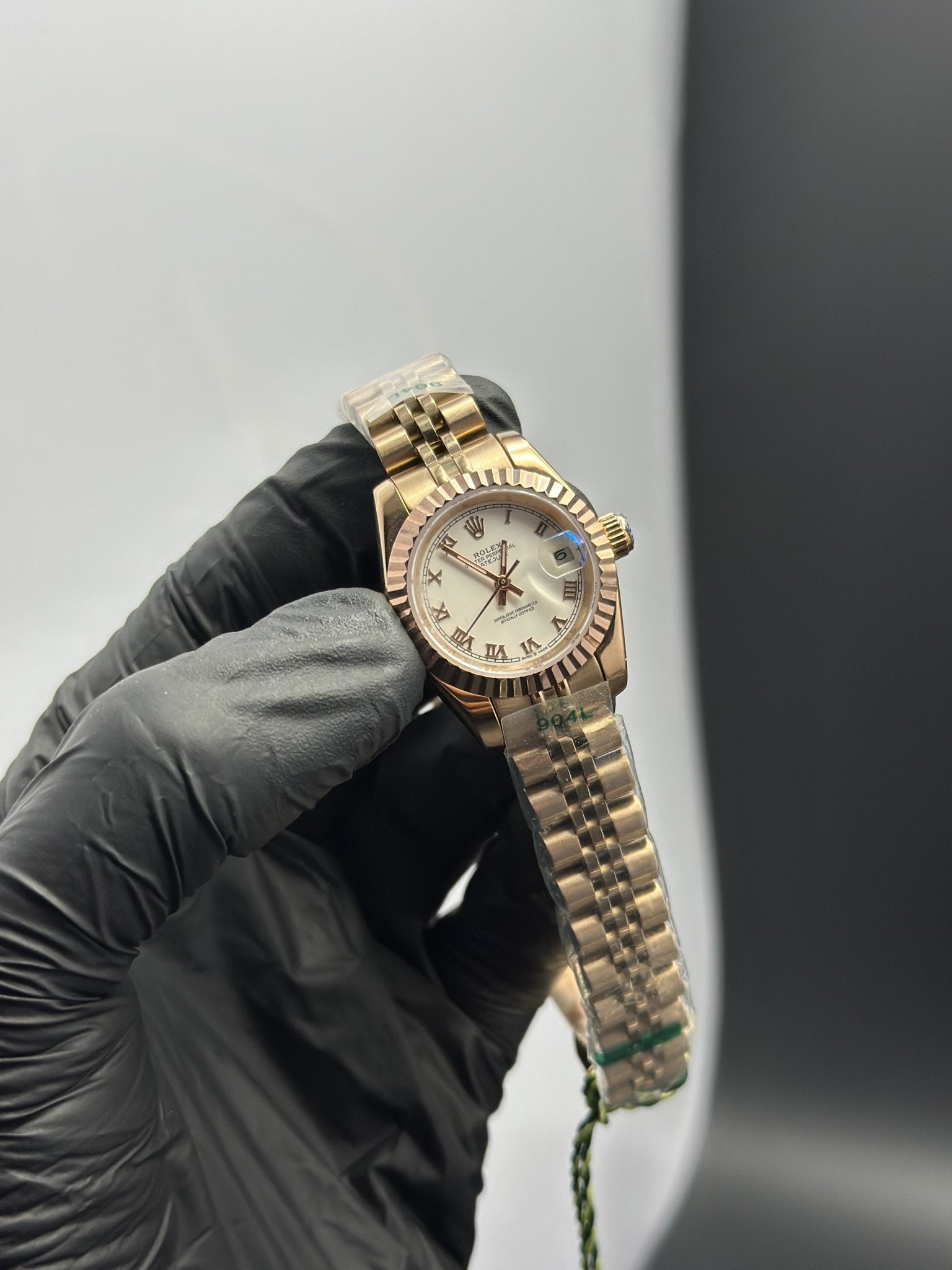 Rolex Datejust 28mm Stainless Steel Rosegold Jubilee Bracelet White Roman Dial – men’s watch