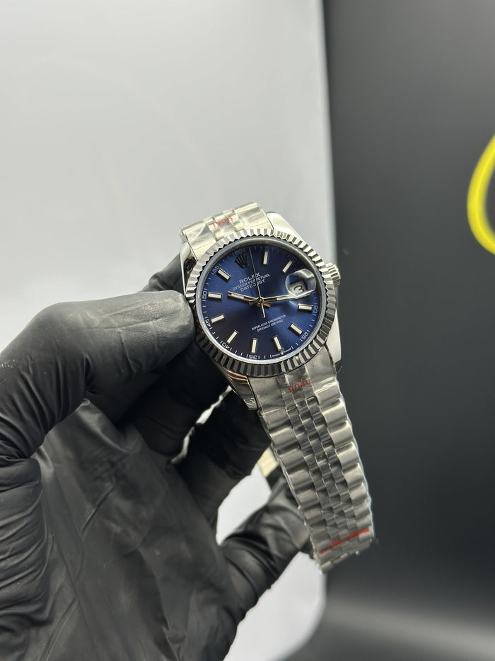 RLX Datejust 36mm Silver Jubilee Bracelet Navy Blue Dial