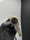 Rolex Datejust 41mm Stainless Steel Silver Gold 2 Tone Jubilee Bracelet Black Stone Figures Dial – men’s watch