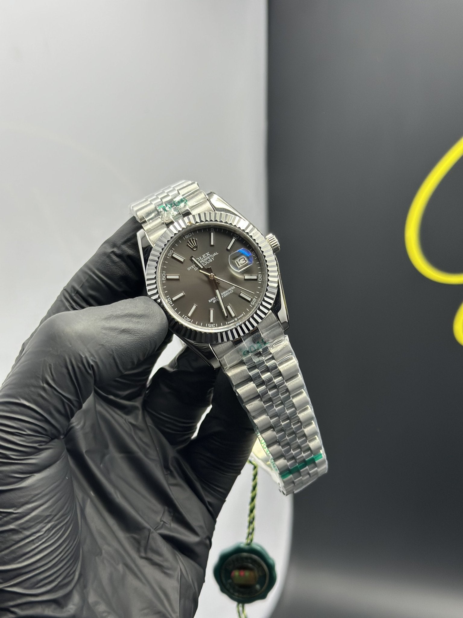 Rolex Datejust 41mm Stainless Steel Silver Jubilee Bracelet Grey Dial – men’s watch