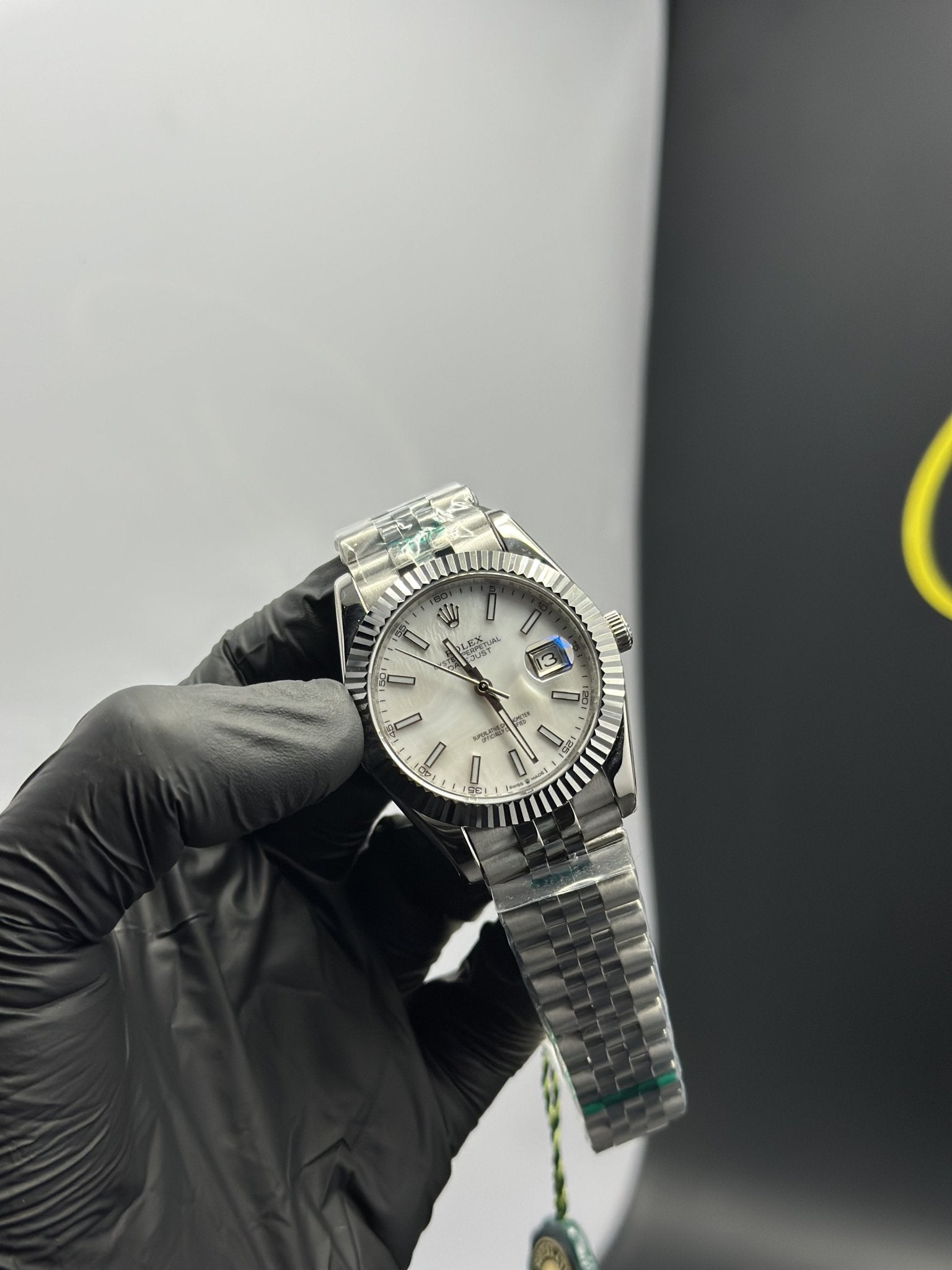 Rolex Datejust 41mm Stainless Steel Silver Jubilee Bracelet White Dial – men’s watch