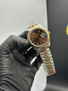 Rolex Datejust 41mm Stainless Steel Silver Rosegold 2 Tone Jubilee Bracelet Brown Dial – men’s watch