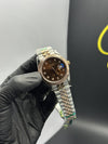 Rolex Datejust 41mm Stainless Steel Silver Rosegold 2 Tone Jubilee Bracelet Brown Stone Figures Dial – men’s watch
