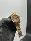 Rolex Daydate 36mm Rosegold Presidential Bracelet Rosegold Stoned Dial – men’s watch