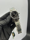 Rolex Daydate 36mm Silver Presidential Bracelet Black Gems Figures Dial – men’s watch