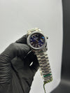 Rolex Daydate 36mm Silver Presidential Bracelet Navy Blue Stone Figures Dial – men’s watch
