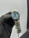 Rolex Daydate 36mm Silver Presidential Bracelet Sky Blue Roman Dial – men’s watch