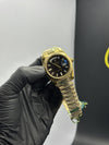 Rolex Daydate 40mm Gold Presidential Bracelet Black Gems Figures Dial – men’s watch