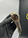 Rolex Daydate 40mm Rosegold Presidential Bracelet Brown Gems Figures Dial – men’s watch