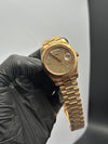 Rolex Daydate 40mm Rosegold Presidential Bracelet Fully Stoned Rosegold Stoned Dial – men’s watch