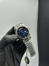 Rolex Daydate 40mm Silver Presidential Bracelet Navy Blue Dual Shade Roman Dial – men’s watch