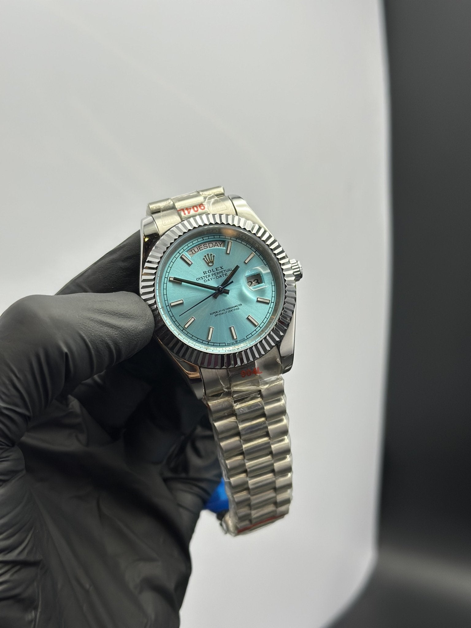 Rolex Daydate 40mm Silver Presidential Bracelet Sky Blue Dial – men’s watch